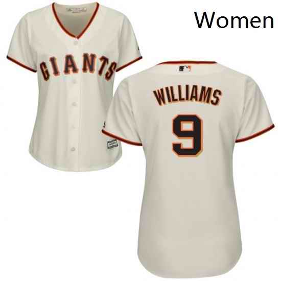 Womens Majestic San Francisco Giants 9 Matt Williams Replica Cream Home Cool Base MLB Jersey